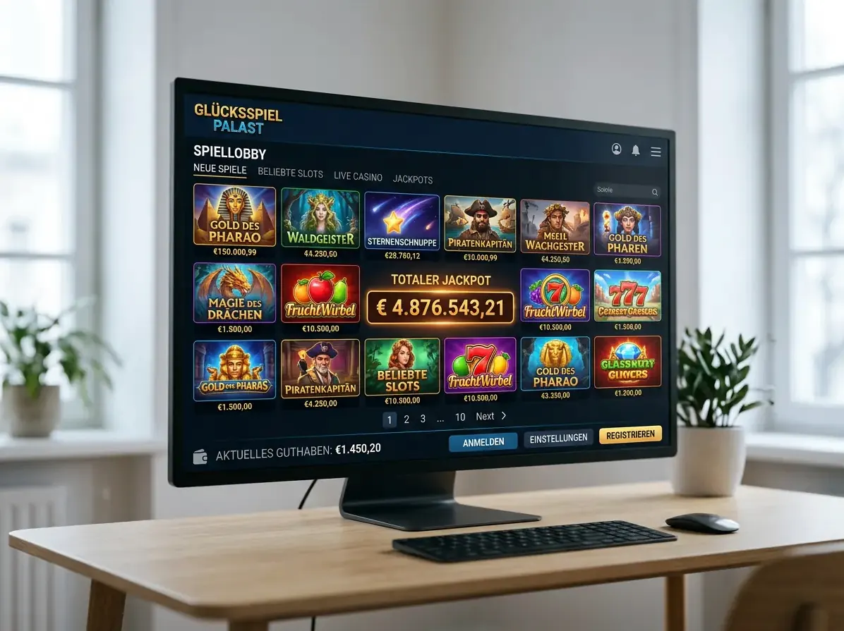 Lobby von Club Riches mit Slots, Live-Casino und Tischspielen